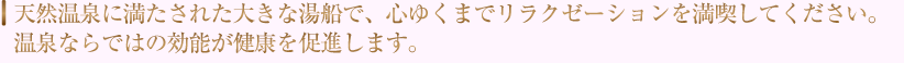 癒しの時間に包まれる天然温泉にある暮らし。住むことで心も身体も健康になれる。