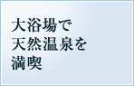 大浴場で天然温泉を満喫